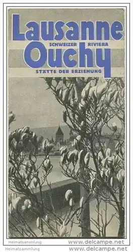 Lausanne Ouchy 30er Jahre - Faltblatt mit 10 Abbildungen