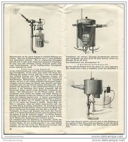Baden-Baden 30er Jahre - 16 Seiten mit 19 Abbildungen u.a. Die einzelnen Inhalationsverfahren Wassmuth Reif Körting etc.