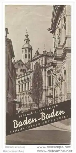 Baden-Baden 40er Jahre - zwei Faltblätter mit 27 Abbildungen