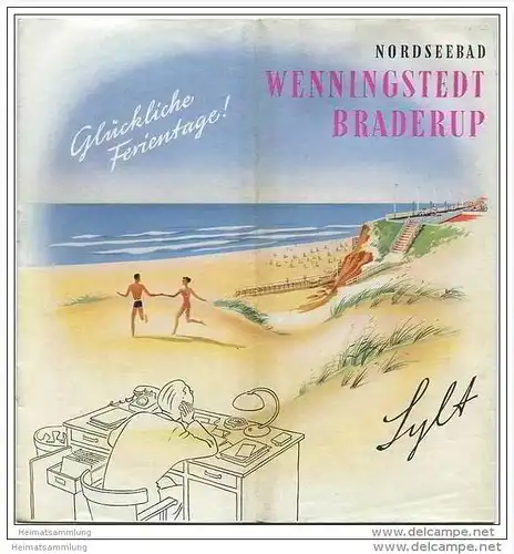 Wenningstedt Braderup 1956 - 12 Seiten mit 20 Abbildungen - beiliegend Wohnungsanzeiger 20 Seiten mit vielen Abbildungen