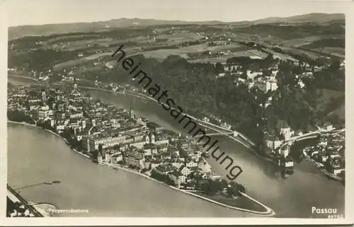 Passau - Fliegeraufnahme - Foto-AK - Aero-Bild-Verlag Leipzig