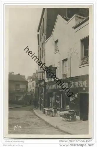 Paris - Montmartre - Le Restaurant de la Mere Catherine - La Rue de Norvins - Foto-AK