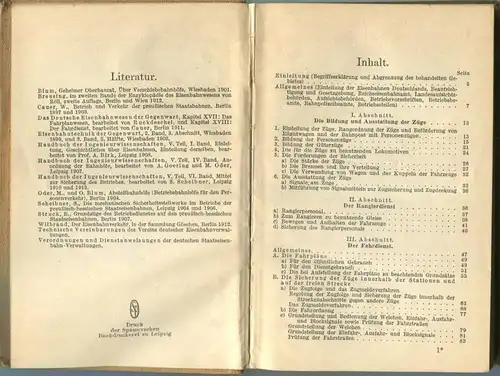Sammlung Göschen - Der Eisenbahnbetrieb S. Scheibner 1913 - 140 Seiten mit 3 Abbildungen - G. J. Göschensche Verlagshand
