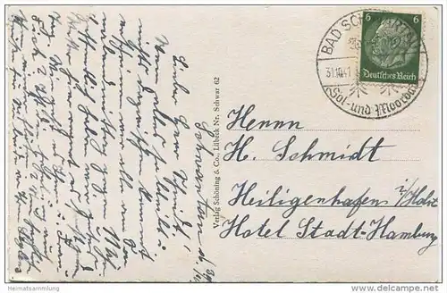 Bad Schwartau - Elisabeth Kurbad - Verlag Schöning &amp; Co Lübeck gel. 1941