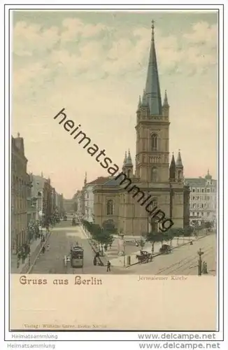 Gruss aus Berlin-Kreuzberg - Jerusalemer Kirche ca. 1900