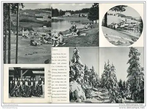 Altglashütten 1938 - Faltblatt mit 8 Abbildungen - Unterkunftsverzeichnis mit Ortsplan