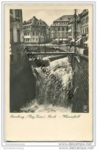 Saarburg - Leuk - Wasserfall - Foto-AK 40er Jahre