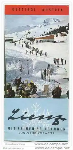 Lienz 60er Jahre - Faltblatt mit 12 Abbildungen