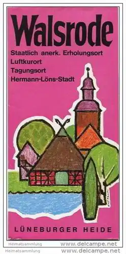 Walsrode 1974 - Faltblatt mit 11 Abbildungen - Faltblatt Vogelpark Walsrode