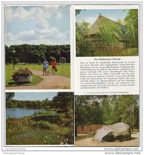 Walsrode 1974 - Faltblatt mit 11 Abbildungen - Faltblatt Vogelpark Walsrode