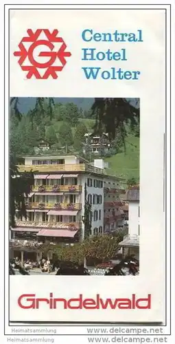 Grindelwald - Central Hotel Wolter Besitzer Familie Hans Balmer-Jossi - Faltblatt mit 13 Abbildungen