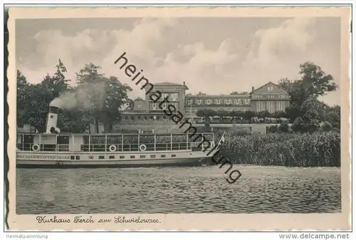 Ferch - Kurhaus am Schwielowsee - Besitzer A. Habermann - Fahrgastschiff Oberbürgermeister Zelle