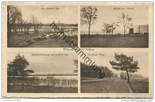 Wünsdorf - Mellener Weg - Mühle - kleiner See - Verlag E. Klausch Wünsdorf gel. 1934