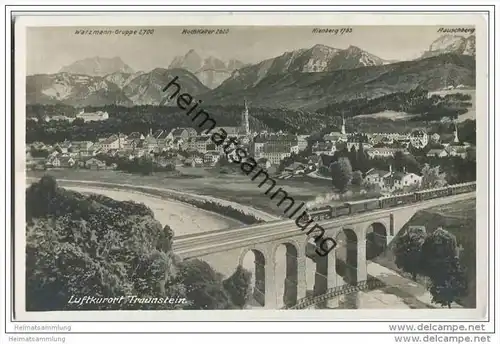 Traunstein - Eisenbahn - Viadukt - Foto-AK