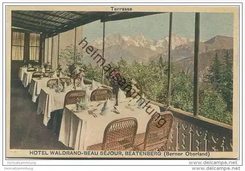 Hotel Waldrand-Beau Sejour - Beatenberg - Terrasse ca. 1920