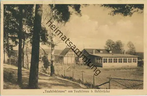 Rehbrücke - Teufelsklause am Teufelssee - Inhaber D. Fürstenau - Verlag Habedank Brandenburg