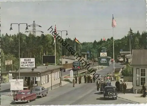 Zonengrenze Helmstedt - Autobahn-Kontrollpunkt - Hans Andres Verlag Hamburg 50er Jahre