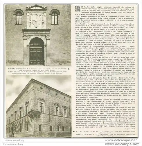 Ferrara - Faltblatt mit 14 Abbildungen