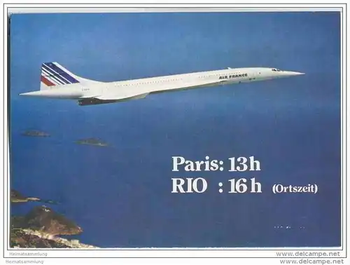 Postkarte Berlin - LUPOSTA 77 - Air France - Mirage - Doppelkarte - Sonderstempel 1977