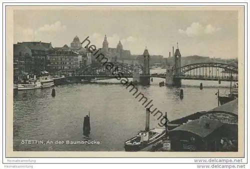 Stettin - An der Baumbrücke 30er Jahre
