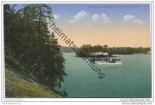 Masuren - Niedersee mit Königsinsel ca. 1920