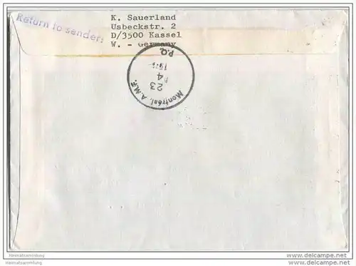 Ersttags-Brief mit Marken und Block Olympische Spiele Montreal - Sonderstempel 6. April 1976