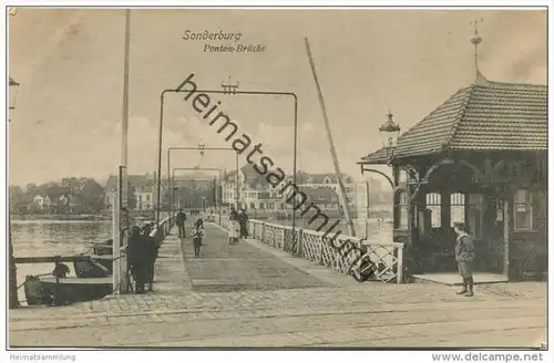 Sonderburg - Sonderborg - Ponton-Brücke - Verlag Julius Simonsen Oldenburg