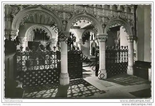 Schleswig - Dom - Blick durch den Lettner - Foto-AK 50er Jahre