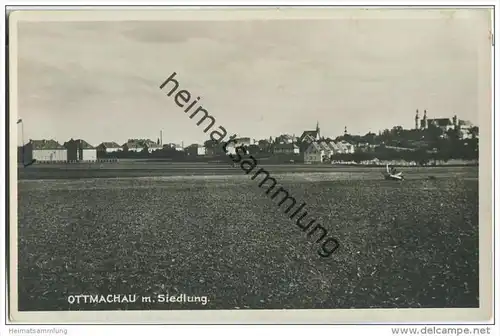 Otmuchow - Ottmachau mit Siedlung - Foto-AK 30er Jahre