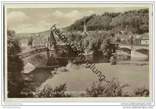 Bad Kösen - Saalebrücke - Foto-AK 30er Jahre