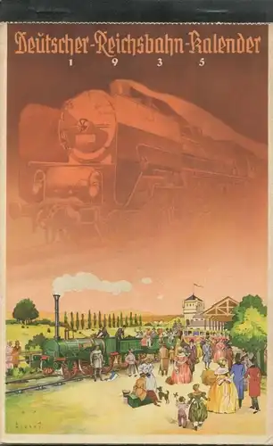 Reichsbahn-Kalender 1935 - vollständiges Exemplar - Herausgegeben vom Pressedienst der Deutschen Reichsbahn - Konkordia