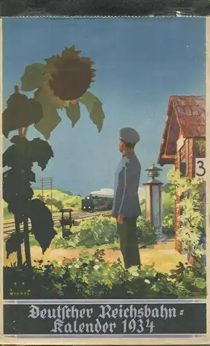 Reichsbahn-Kalender 1934 - vollständiges Exemplar - Herausgegeben vom Pressedienst der Deutschen Reichsbahn - Konkordia