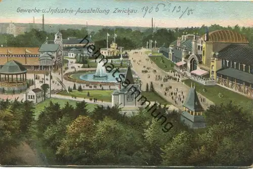 Zwickau - Gewerbe- und Industrie-Ausstellung 1906 - Verlag Ottmar Zieher München - gel. 1906
