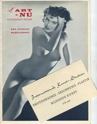 L' Art du Nu 1954 - Photographier-Dessiner - Art Studies Modellkunst - 30 Seiten mit 28 Abbildungen