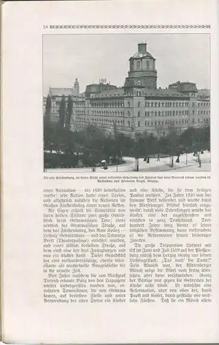 Volksbücher der Erdkunde - Leipzig - 34 Seiten mit 43 Abbildungen einem Plan von Leipzig und Umgebung und einem farbigen