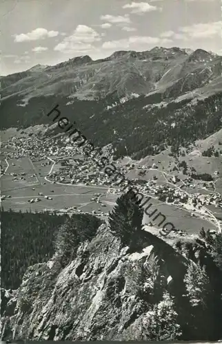 Davos vom Seehorn aus mit Amselfluh und Körbshorn - Foto-AK - Verlag Otto Furter Davos-Platz