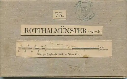 73 Rotthalmünster West - Topographische Karte von Bayern ( Bayerische Generalstabskarte) 1:50'000 43cm x 52cm auf Leinen