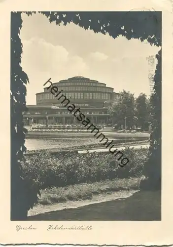 Breslau - Jahrhunderthalle - Deutsches Turn- und Sportfest Breslau 1938 - Ansichtskarte Grossformat gel. 1938