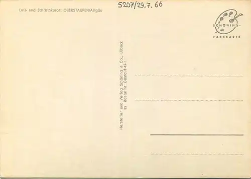 Oberstaufen - AK-Grossformat 60er Jahre - Verlag Schöning & Co Lübeck