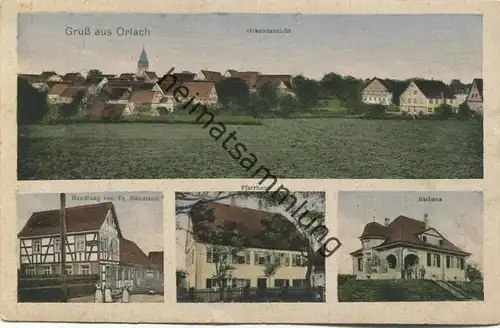 Orlach - Handlung von Fr. Baumann - Pfarrhaus - Rathaus - Verlag Wilh. Klemm Schw. Hall gel. 1920