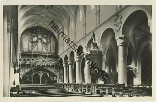 Konstanz - Münster - Orgel - Foto-AK - Verlag H. Sting Tübingen