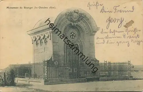 Le Bourget - Seine-Saint-Denis - Monument (30 Octobre 1870) - gel. 1906