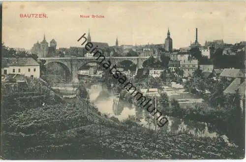 Bautzen - Neue Brücke - Verlag C. Schwager Nachfolger Dresden