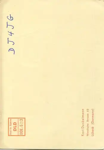 QSL - Funkkarte - DL6OS - Lübeck - 1959