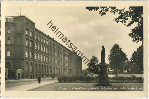 Elbing - Verwaltungsgebäude Schichau - Foto-Ansichtskarte - Verlag Schöning & Co Lübeck