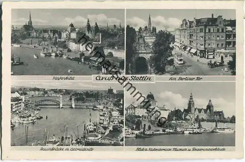 Szczecin - Stettin - Berliner Tor - Baumbrücke - Verlag Schöning & Co Lübeck
