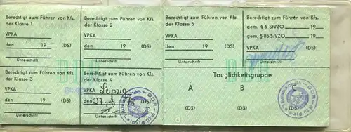DDR - Deutsche Demokratische Republik - Fahrerlaubnis 1975