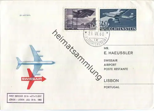 Swissair - First Jet Flight - DC 8 - Vaduz-Lisbon 1960