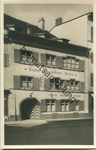 Basel - Gasthof & Restaurant zum goldenen Sternen - Aeschenvorstadt 44 - Foto-Ansichtskarte 30er Jahre