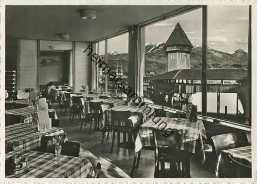 Luzern - Hotel Restaurant Mostrose - Besitzer J. Bühlmann - Foto-Ak Großformat - Verlag E. Goetz Luzern gel. 1953